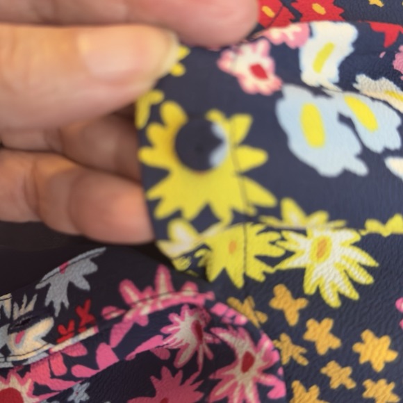 Talbots Multicolor Fit Flare Dress in Starburst Floral Women's Sz Large - Picture 9 of 9